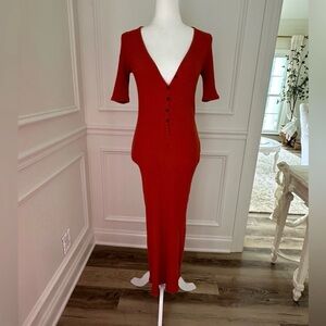 Free People Beach Ribbed Bodycon Maxi Dress